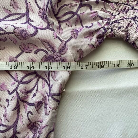 SAYLOR x Anthropologie Purple Printed Ryland Crepe Maxi Dress Size Small - Picture 15 of 16
